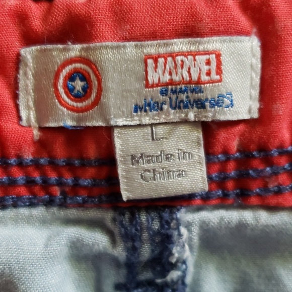 Marvel Blue Jean Dress Shorts Large - Picture 4 of 5
